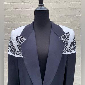 Vintage Blk | Wht Blazer Sz L
